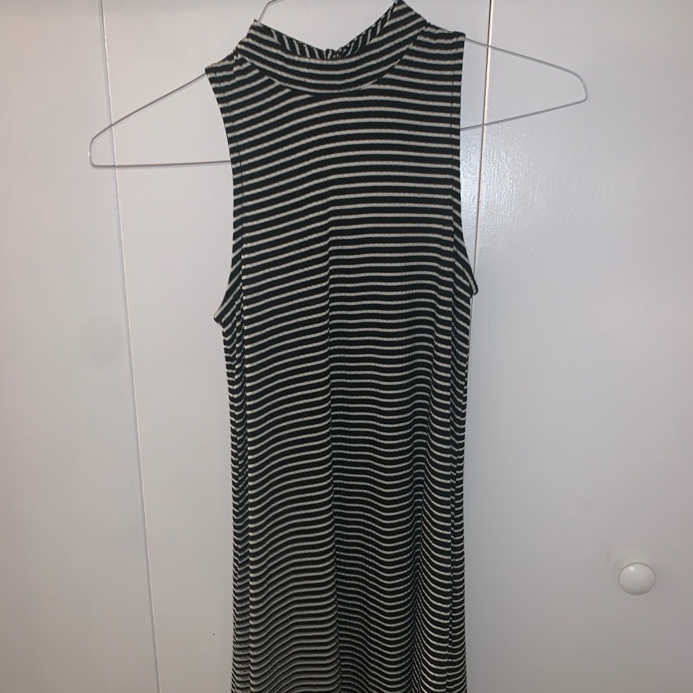Black and white striped dress- Size S